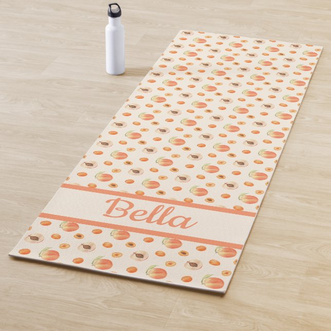 Sweet Summer Peach Pattern Yoga Mat (In Situ)