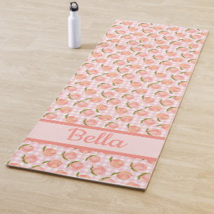 Sweet Summer Peach Pattern Yoga Mat