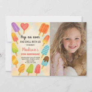 Sweet Summer Popsicle Birthday Invite
