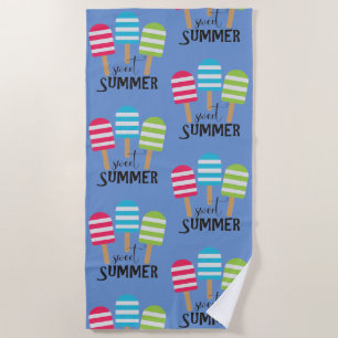 Sweet Summer Popsicles Beach Towel
