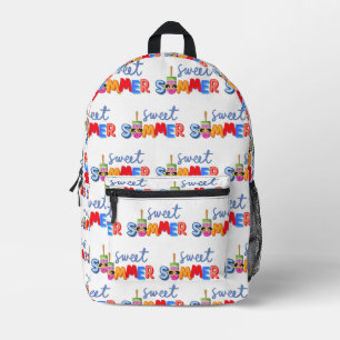 sweet summer printed backpack