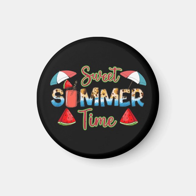Sweet Summer Time | Colorful | Watermelon Magnet (Front)