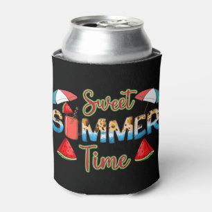 Sweet Summer Time Colourful Watermelon Slice Can Cooler