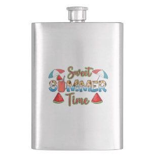 Sweet Summer Time Colourful Watermelon Slice Hip Flask