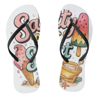 Sweet Summer Time - Cute Watermelon Summer Vibes T Flip Flops