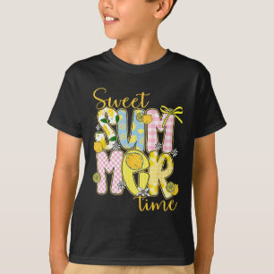 Sweet Summer Time Lemon Coquette Bow Family Vacati T-Shirt
