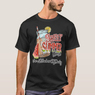 Sweet Summer Time Pre K Teacher Off Duty Last Day T-Shirt