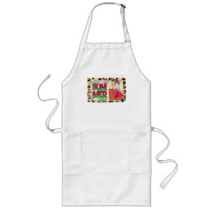 Sweet Summer Time   Watermelon, Beach & Leopard Long Apron