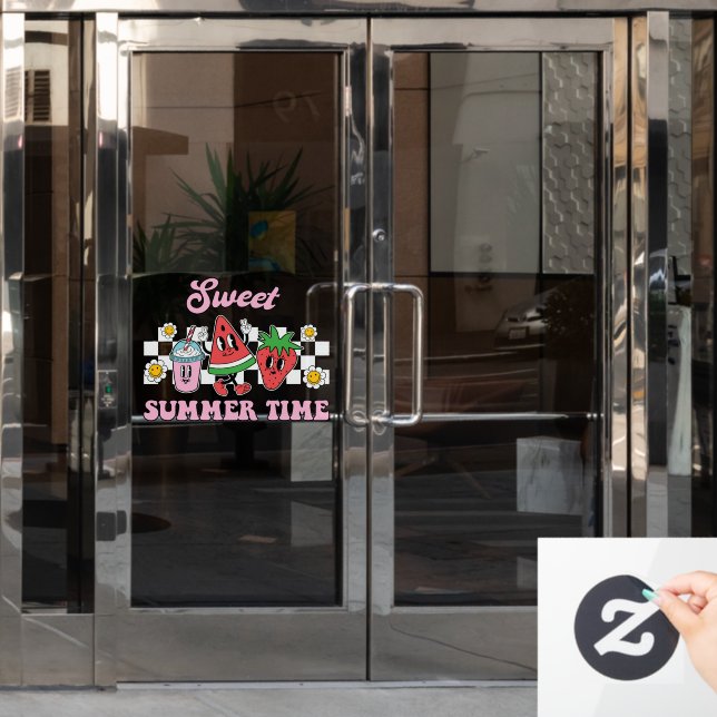 Sweet Summer Time Window Cling (Office Door)