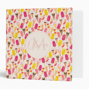 Sweet Summer Watercolor Ice Cream Binder