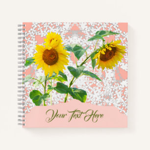Sweet  Sunflowers personalized Notebook