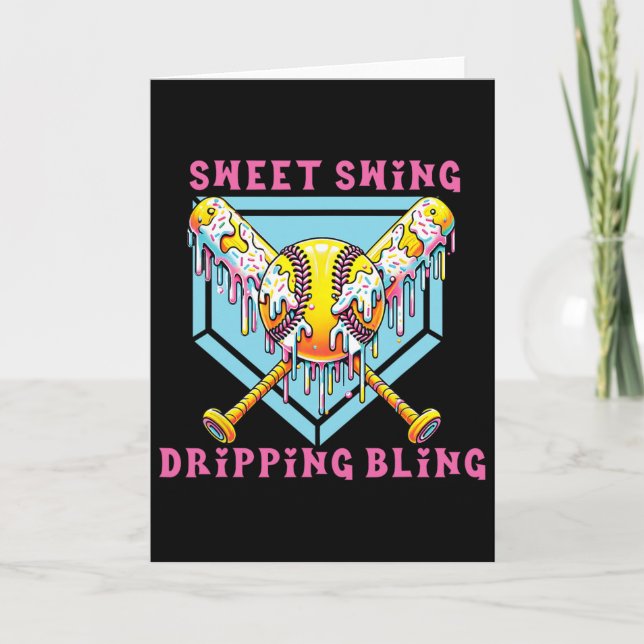 Sweet Swing Dripping Bling Softll Ice Cream Drip S Card (Front)