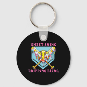 Sweet Swing Dripping Bling Softll Ice Cream Drip S Keychain