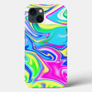"Sweet Swirls: The Bubblegum Marble Delight" iPhone 13 Case
