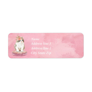 Sweet Tan et Kitten blanc assis sur le Coussin ros