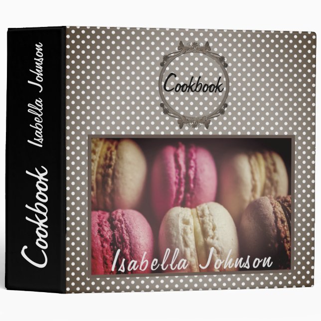 Sweet tasty macaroons delicious dessert cakes reci binder (Front/Spine)