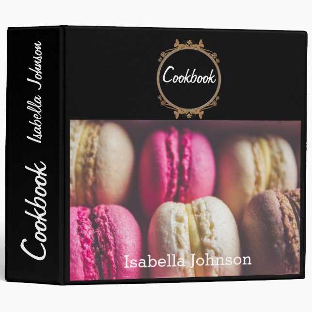 Sweet tasty macaroons delicious dessert cakes reci binder (Front/Spine)