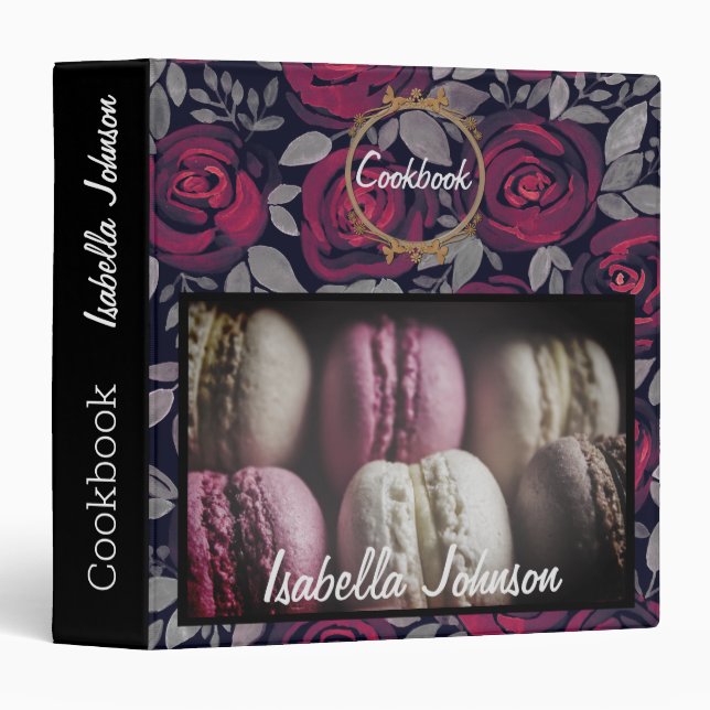 Sweet tasty macaroons delicious dessert cakes reci binder (Front/Spine)
