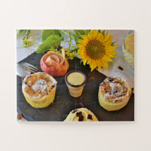 Sweet Tasty Treats Muffins Sunflower Ice Cream Jigsaw Puzzle