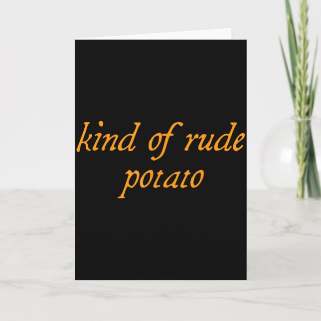 Sweet Tato, Kind Of Rude Tato, Matching Thanksgivi Card (Front)