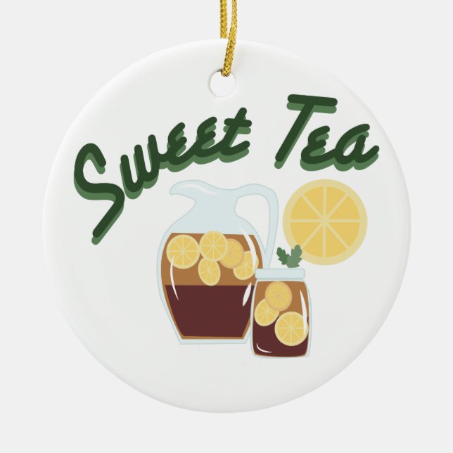 Sweet Tea Ceramic Ornament (Front)