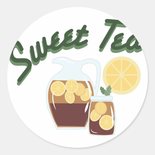 Sweet Tea Classic Round Sticker (Front)