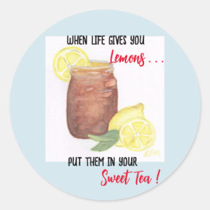 Sweet Tea Classic Round Sticker