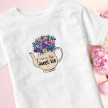 Sweet Tea Floral Teapot Sweetie Toddler T-shirt<br><div class="desc">Make your little one's tea party birthday celebration even more memorable with this adorable kid's tee shirt! Featuring an illustrated floral vintage teapot and a playful pun that says "I'm a big sweet tea, " this shirt is the perfect addition to your daughter's party outfit. Your daughter will love showing...</div>