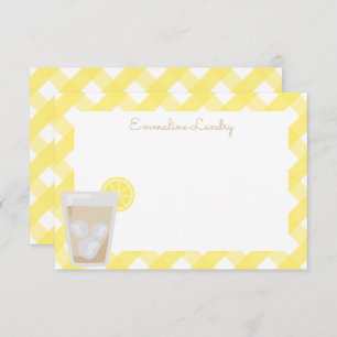 Sweet Tea & Gingham Personalized Note Cards