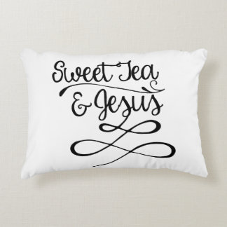 Sweet Tea & Jesus Accent Pillow