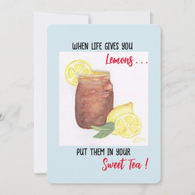 Sweet Tea Note Card (Front)