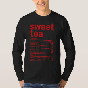 Sweet Tea Nutrition Fact Thanksgiving Christmas T-Shirt