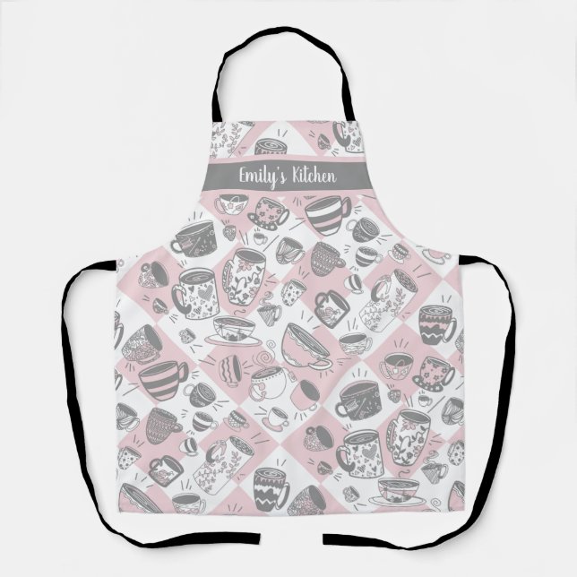 Sweet Tea Pattern Print Apron (Front)