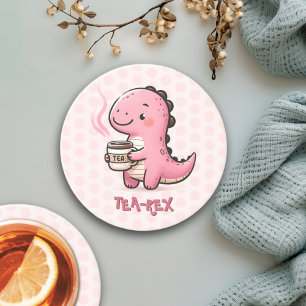 Sweet Tea-Rex customizable Dinosaur Animal Pun Coaster