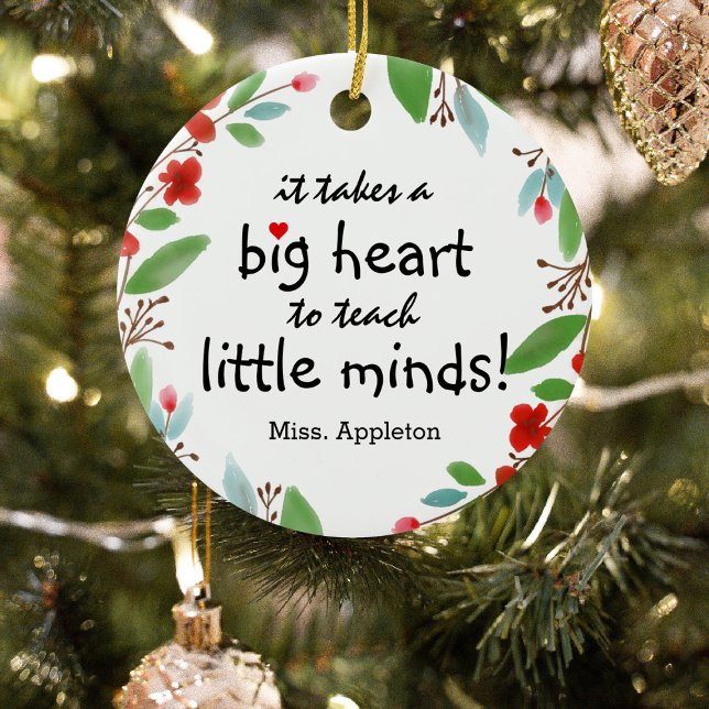 Sweet Teacher Appreciation Gift Christmas Ceramic Ornament (Creator Uploaded)