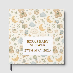 Sweet Teddy Bear Baby Shower Guest Book Gender N