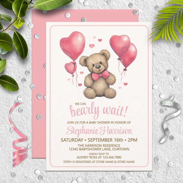 Sweet Teddy Bear Baby Shower Invitation (Creator Uploaded)