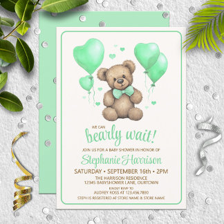 Sweet Teddy Bear Baby Shower Invitation
