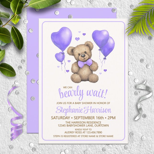 Sweet Teddy Bear Baby Shower Invitation (Creator Uploaded)
