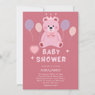 Sweet Teddy Bear Baby Shower Invitation