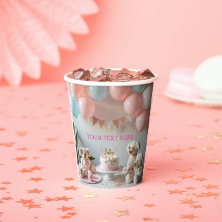 Sweet Teddy Bears Balloons Birthday or Baby Shower Paper Cups