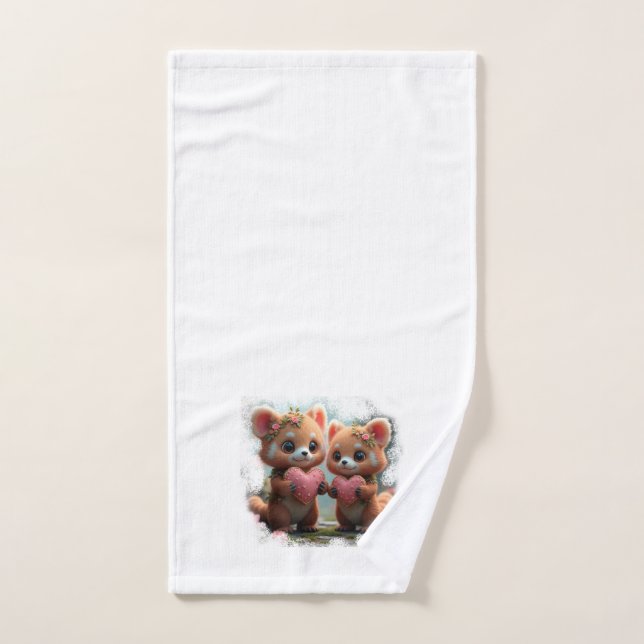 Sweet teddy bears hand towel (Hand Towel)