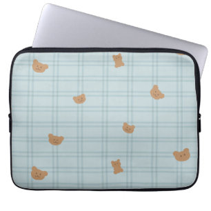 Sweet Teddy Bears Seamless Pattern – Cute Baby Laptop Sleeve