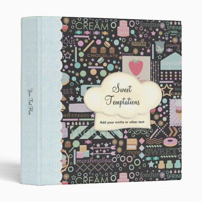 Sweet Temptations Bakery Boutique Black Binder (Front/Spine)