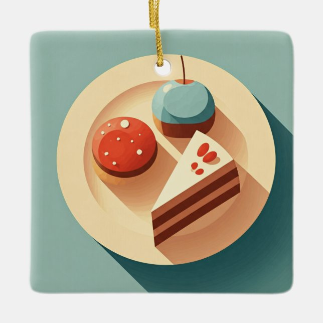 Sweet Temptations Ceramic Ornament (Front)