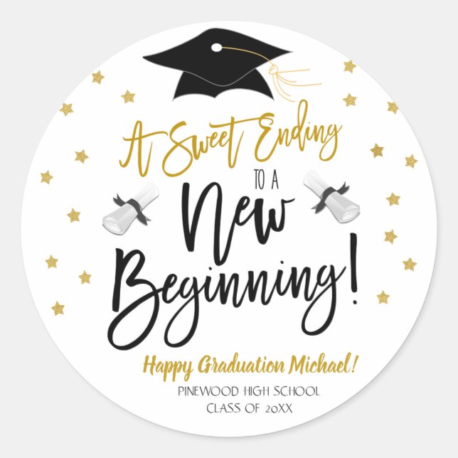 Sweet Terminer par un nouveau stickers de début (Devant)