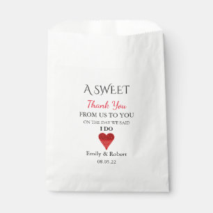 Sweet Thank You Wedding Favour Buffet Favour Bag