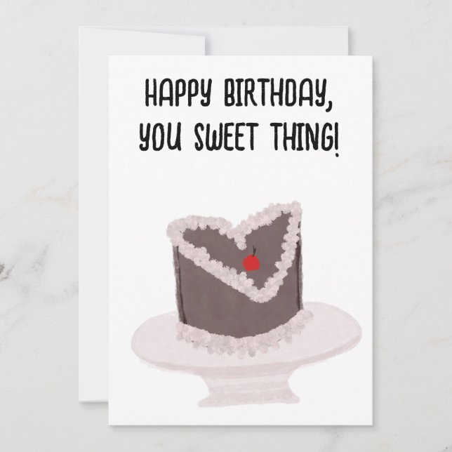 sweet thing birthday holiday card (Front)