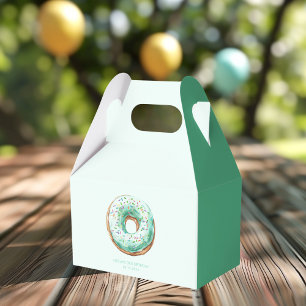 Sweet Time Pastel Green Doughnut Birthday Favor Box
