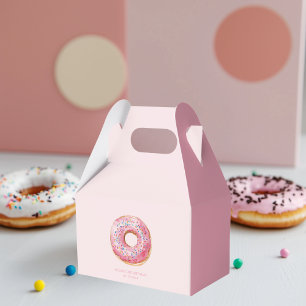 Sweet Time Pastel Pink Doughnut Birthday Favor Box
